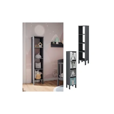 Vitalispa Kinderregal Ajaton Grau 35,2 x 159,5 cm