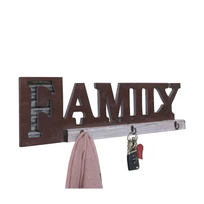 Wandgarderobe MCW-A91 Family, Garderobenpaneel, Landhaus Holz Metall