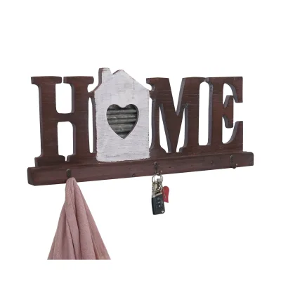 Wandgarderobe MCW-A91 Home, Garderobenpaneel, Landhaus Holz Metall
