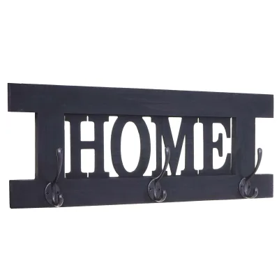 Wandgarderobe MCW-C60 Home, Garderobe Garderobenpaneel, Shabby-Look Vintage 55x21cm ~ dunkelgrau