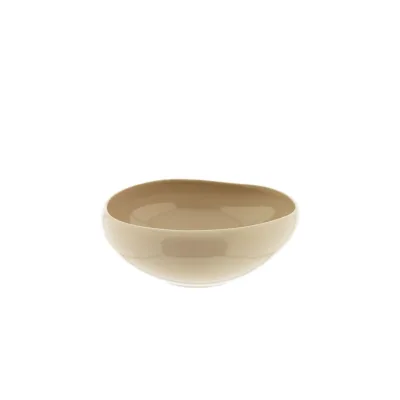 Wave Biscuit Servier- & Salatschale aus hochwertigem Porzellan - 23 x 8 cm