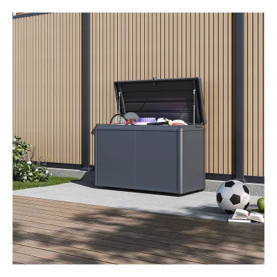 Weide Noble Gartenbox 290 L   Aufbewahrungsbox aus Stahl   Anthrazit