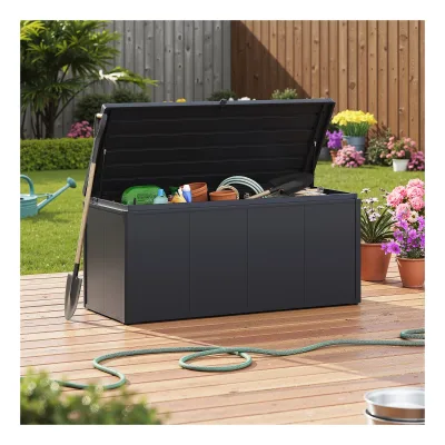 Weide Noble Gartenbox 640 L   Aufbewahrungsbox aus Stahl   Anthrazit