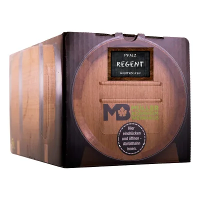Weinhaus Müller Bornheim Pfalz Regent Rotwein halbtrocken 11,5 % vol. 5 Liter Bag in Box