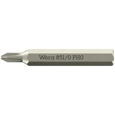 Wera 851/0 Micro Bits für Kreuzschlitzschrauben Phillips-Recess, PH 0 x