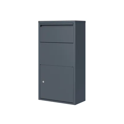 Westmann Briefkasten mit Paketbox Pollux   freistehend Anthrazit   22x44x82cm