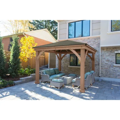 50NRTH Westmann Premium Holzpavillon Devon 12x12 natur
