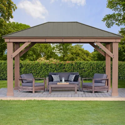 50NRTH Westmann Premium Holzpavillon Devon 12x16 natur