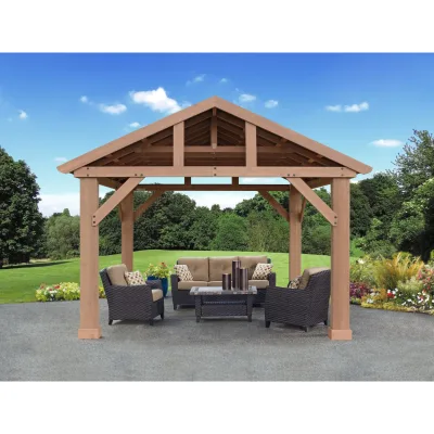 50NRTH Westmann Premium Holzpavillon Yukon 14x12 natur