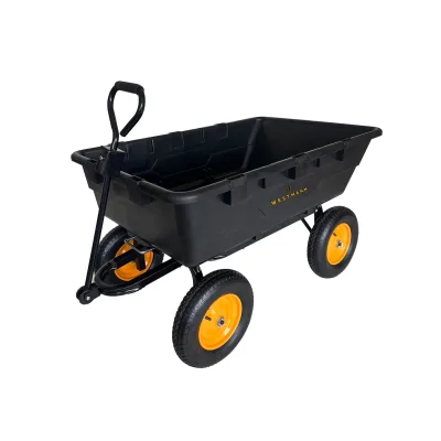 Westmann Kunststoff Gartenwagen mit Kippfunktion   Prakta L Schwarz   145x108x83cm