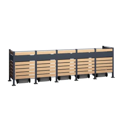 Westmann Metall Mülltonnenverkleidung Planum 120cm  - versch. Ausführungen