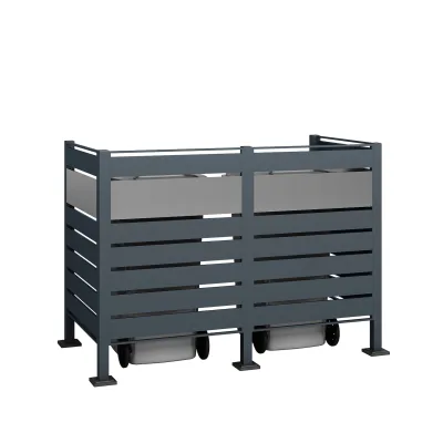 Westmann Metall Mülltonnenverkleidung Planum 120cm  - versch. Ausführungen