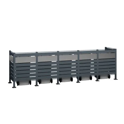 Westmann Metall Mülltonnenverkleidung Planum 120cm  - versch. Ausführungen