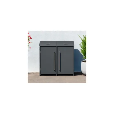 Westmann Mülltonnenbox Moderna 2   2x 240 L Anthrazit 83x139x135cm