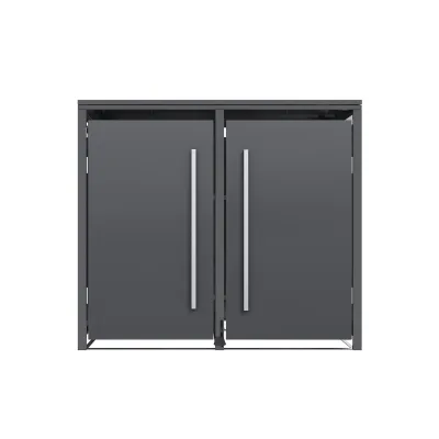 Westmann Mülltonnenbox Pedura 2   2x 240L   mit Fußpedal Anthrazit   80x132x116cm
