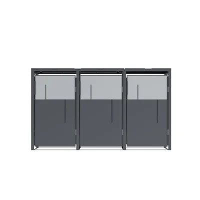 Westmann Mülltonnenbox Tonus 3   3 x 240L Anthrazit 80x198x116cm