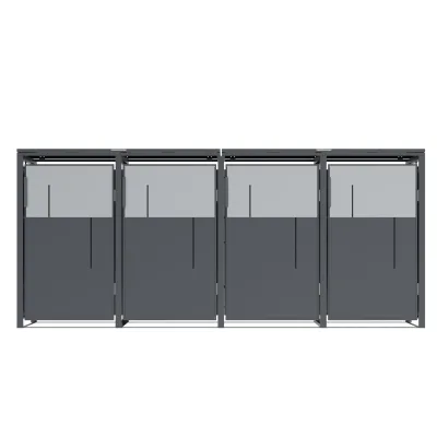 Westmann Mülltonnenbox Tonus 4   4 x 240L Anthrazit 80x265x116cm