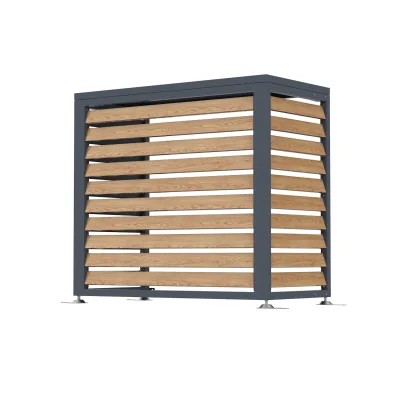 Westmann Verkleidung Wärmepumpe Boxa S Anthrazit & Holzoptik   56x100x97cm