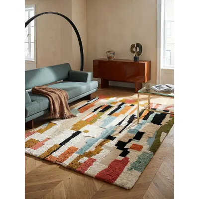 Wollteppich abstrakt Bunt 160 x 230 cm - BRUE   Kadima Design