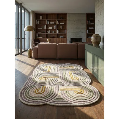 Wollteppich abstrakt Grün 160 x 230 cm - SOAR   Kadima Design