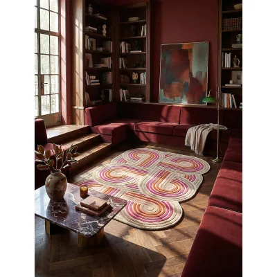 Wollteppich abstrakt Rosa 160 x 230 cm - SOAR   Kadima Design