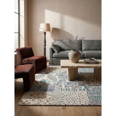 Wollteppich Boho Blau 120 x 170 cm - SOAR   Kadima Design