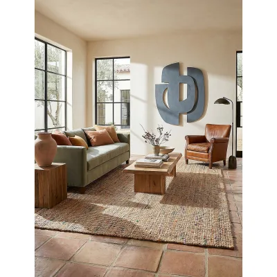Wollteppich Boho Natur-Bunt 120 x 170 cm - ERME   Kadima Design