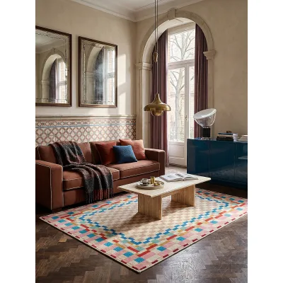 Wollteppich Bordüre Bunt 180 x 230 cm - DAHLIA   Kadima Design