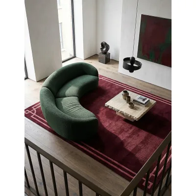 Wollteppich Bordüre Rot 200 x 290 cm - GLEN   Kadima Design