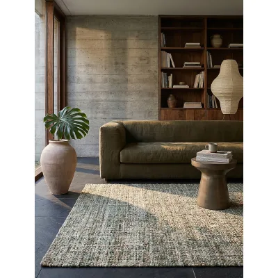 Wollteppich Flachgewebe Grün 120 x 170 cm - OTLEY   Kadima Design