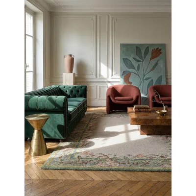 Wollteppich floral Bunt 160 x 230 cm - SOAR   Kadima Design