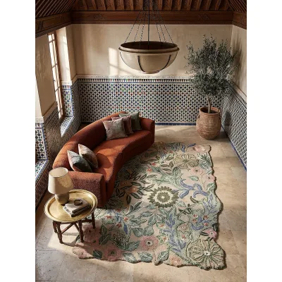Wollteppich floral Grün 160 x 230 cm - CHAR   Kadima Design