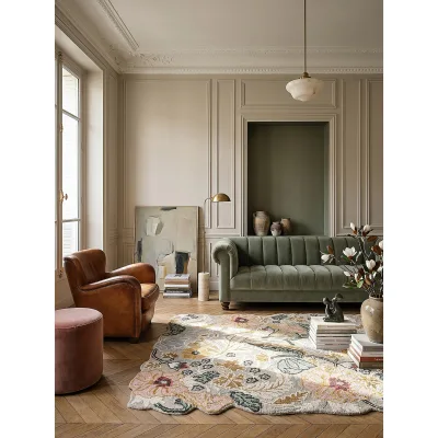 Wollteppich floral Hellrosa 120 x 170 cm - CHAR   Kadima Design