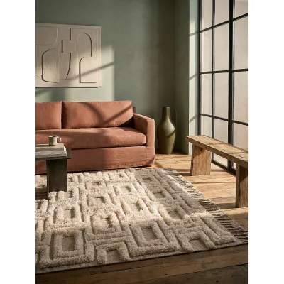 Wollteppich geometrisch Beige 160 x 230 cm - COPSE   Kadima Design