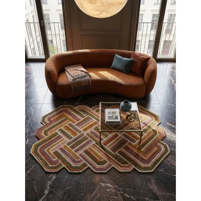 Wollteppich geometrisch Flieder 200 x 300 cm - SOAR   Kadima Design