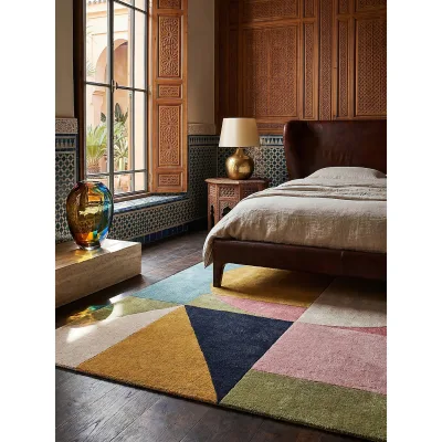 Wollteppich handgeschnitzt Bunt 160 x 230 cm - DEBEN   Kadima Design