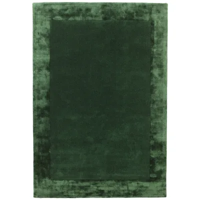 Wollteppich handgewebt TYNE, mit Bordüre, Grün, 200 x 290 cm