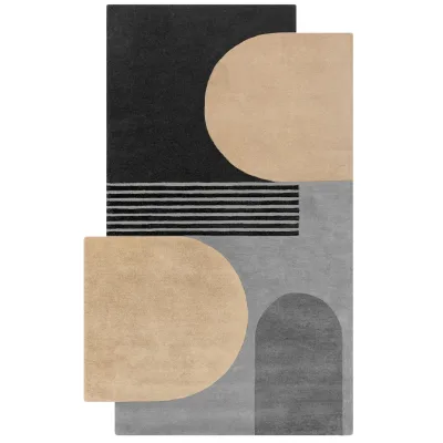 Wollteppich Kurzflor Monochrom 150 x 240 cm - HALLEIN   Kadima Design