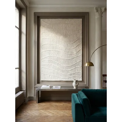 Wollteppich minimalistisch Weiß 160 x 230 cm - CARVE   Kadima Design