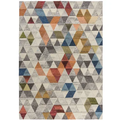 Wollteppich schmutzabweisend Bunt 160 x 230 cm - ESK   Kadima Design