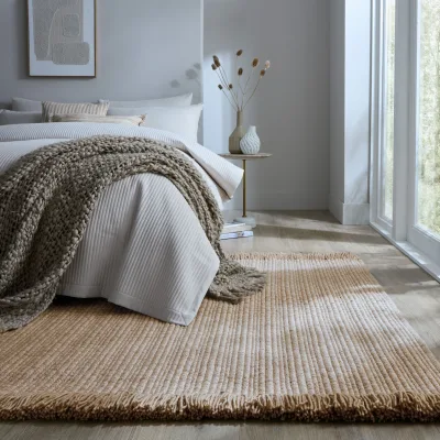 Wollteppich uni Beige 120 x 170 cm - BOYNE   Kadima Design