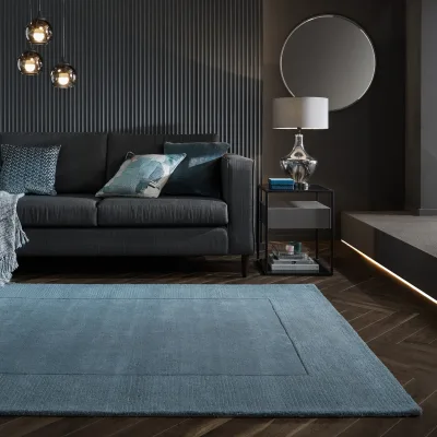 Wollteppich uni Blau 160 x 230 cm - MOLE   Kadima Design