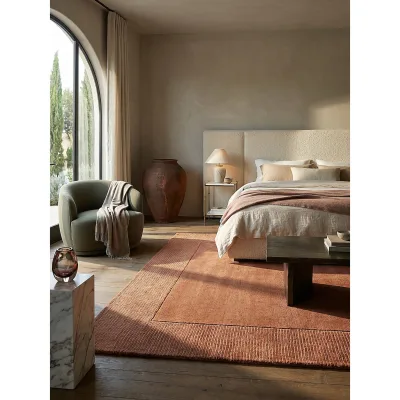 Wollteppich uni Orange 120 x 170 cm - MOLE   Kadima Design