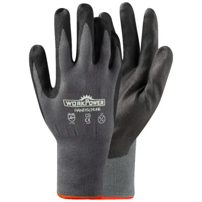 WorkPower RualTex Arbeitshandschuh Merkur 6er Pack Gr. 11 grau/schwarz