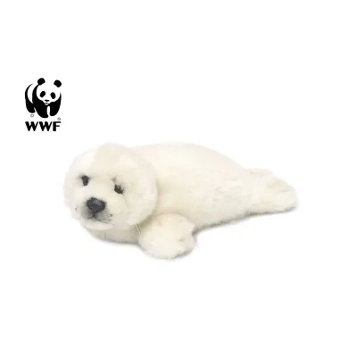WWF Plüschtier Robbe (weiß, 24cm) lebensecht Kuscheltier Stofftier Seal