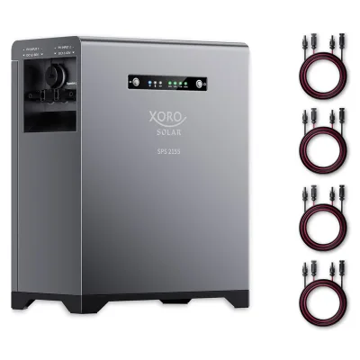 XORO SOLAR SPS 2155 Balkonkraftwerkspeicher, 2 kWh LiFePO4 Akku, Dual MPPT 2x800W, IP65, Plug & Play