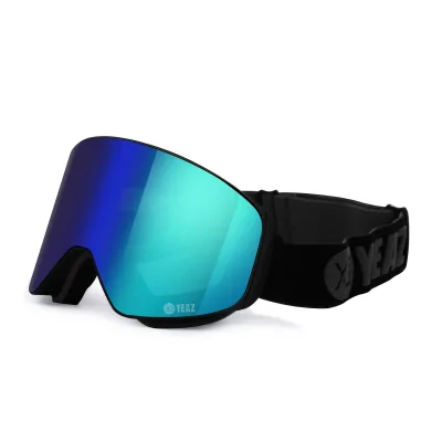 YEAZ Magnet-Ski-Snowboardbrille grün verspiegelt/schwarz APEX