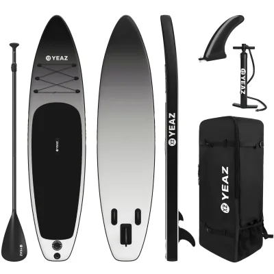 YEAZ SUP Board und Kit BLACK SANDS BEACH - EXOTRACE PRO - SET