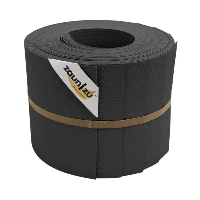 zaun zu® Sichtschutzstreifen Delux-P Einzelstreifen Wabenstruktur Anthrazit 10x 2,55m