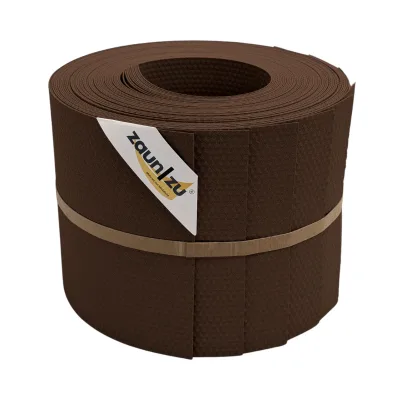 zaun zu® Sichtschutzstreifen Delux-P Einzelstreifen Wabenstruktur Braun 10x 2,55m